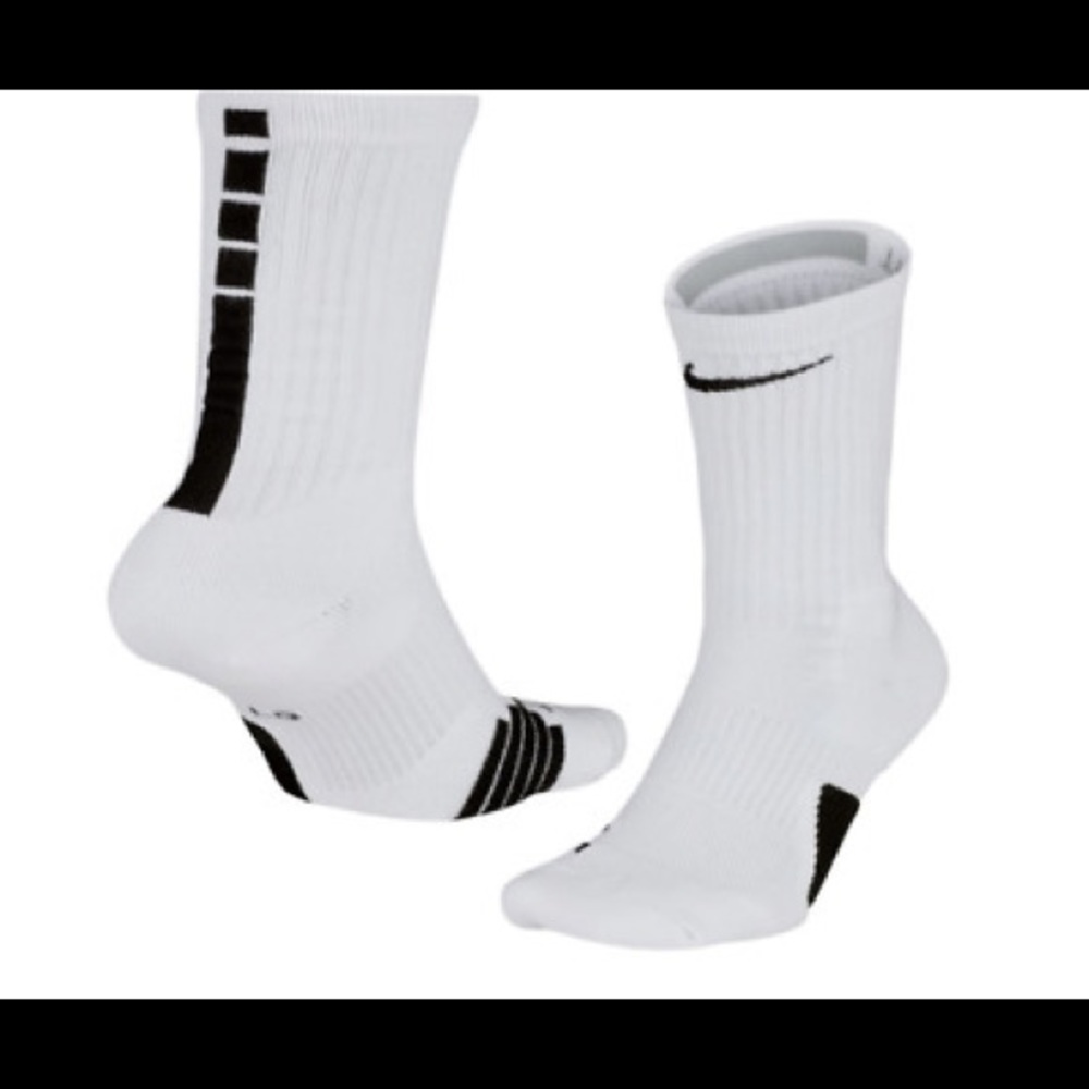 Nike Elite Crew Socks NWT White/Navy